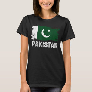 Camiseta Bandera de Pakistán antigua Orgullo familiar paqui