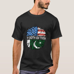 Camiseta Bandera de Pakistán Estoy en Ambos de Ellos USA Gi