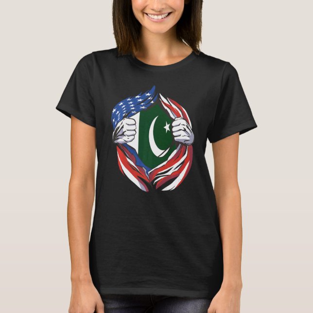Camiseta Bandera de Pakistán Orgullosa de mi herejía pakist (Anverso)