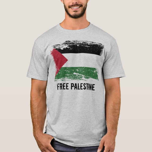 Camiseta Bandera de Palestina del Grunge (Anverso)