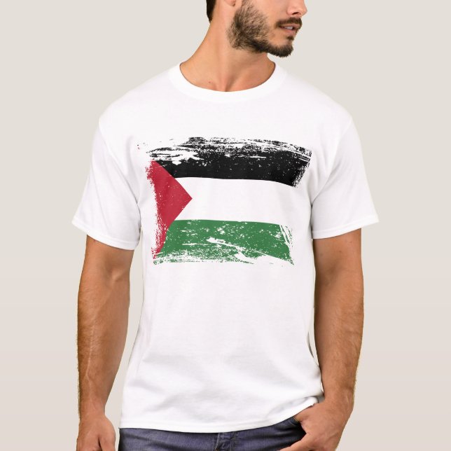 Camiseta Bandera de Palestina del Grunge (Anverso)