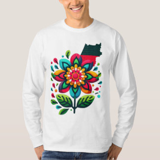 Camiseta Bandera de Palestina flor, Palestina será libre, f