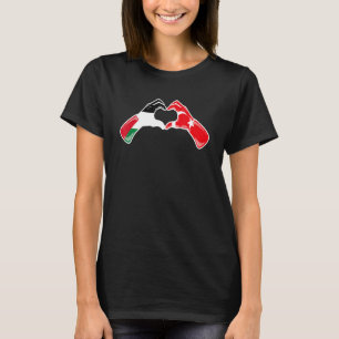Camiseta Bandera de Palestina Turquía   Corazón turco pales