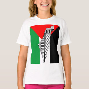 Camiseta Bandera de Palestina y mapa con el modelo de Keffi