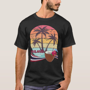 Camiseta Bandera de palma de Tailandia Vacaciones Koh Samui