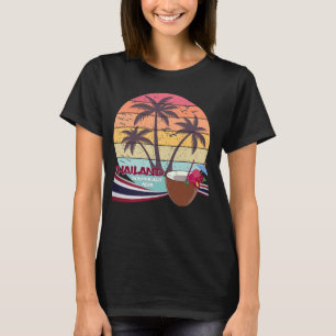 Camiseta Bandera de palma de Tailandia Vacaciones Koh Samui