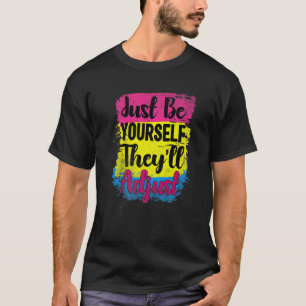 Camiseta Bandera De Panorámica Lgbt Sea Usted Mismo Que Aju