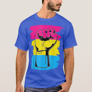 Camiseta Bandera de Panseualidad del Puño del Orgullo Gay P
