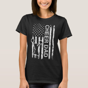 Camiseta Bandera de Papá Animador Azul Real Porristas