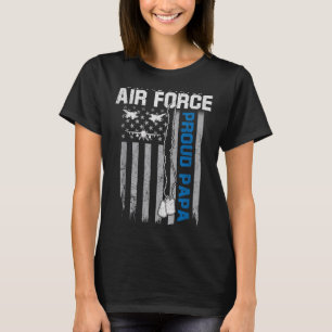 Camiseta Bandera de papá orgulloso de la fuerza aérea de EE