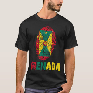 Camiseta Bandera de papel de dedo de Granada me encanta via