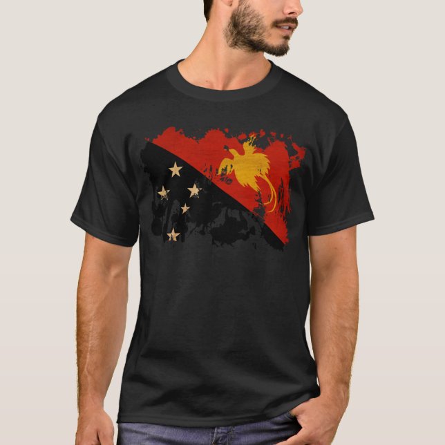 Camiseta Bandera de Papúa Nueva Guinea (Anverso)