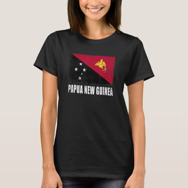 Camiseta Bandera de Papúa Nueva Guinea Bandera País Papúa N (Anverso)