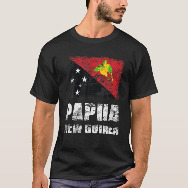 Camiseta Bandera De Papúa Nueva Guinea Tee De Bandera De Pa (Anverso)