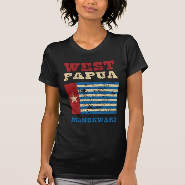Camiseta Bandera de Papúa Occidental (Anverso)