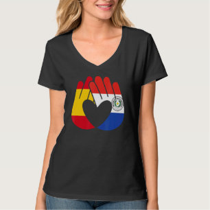 Camiseta Bandera de Paraguay España Bandera Hermandad de Am