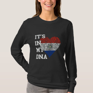 Camiseta Bandera de Paraguay Está En Mi ADN Corazón Raíz Pa