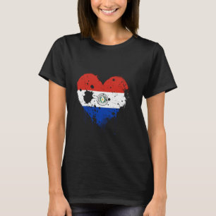 Camiseta Bandera de Paraguay Orgullo Paraguayo Corazón Raíc