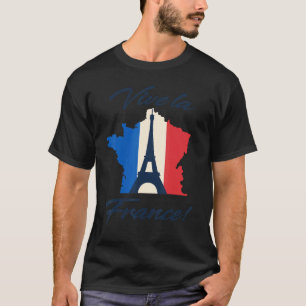 Camiseta Bandera de París Torre Eiffel Souvenir francés Viv