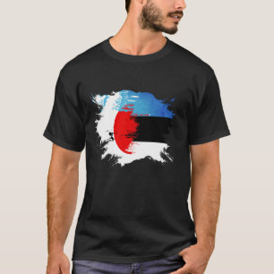 Camiseta Bandera de patrimonio ADN japonés y estonio