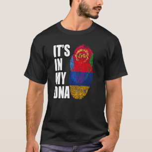 Camiseta Bandera de patrimonio de ADN mixto armenio y eritr