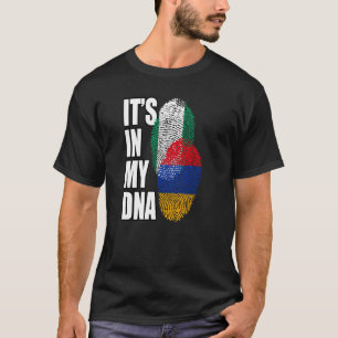 Camiseta Bandera de patrimonio de ADN mixto armenio y niger