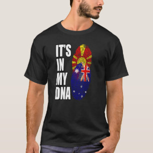 Camiseta Bandera de patrimonio de ADN mixto australiano y m