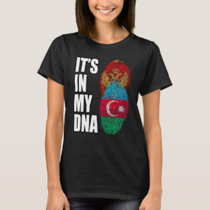 Camiseta Bandera de patrimonio de ADN mixto azerbaiyano y m