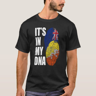 Camiseta Bandera de patrimonio de ADN mixto de neozelandés