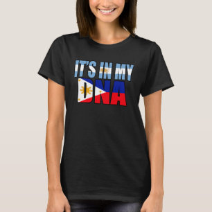 Camiseta Bandera de patrimonio de ADN mixto filipino y arge
