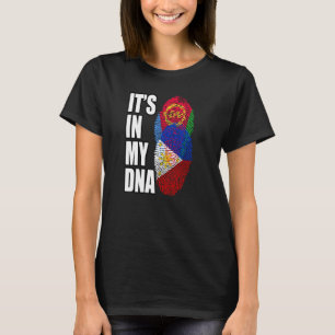 Camiseta Bandera de patrimonio de ADN mixto filipino y erit