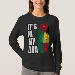 Camiseta Bandera de patrimonio de ADN mixto jordano y benin