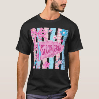 Camiseta Bandera de Pennant Floral de Rayas De vuelta a la