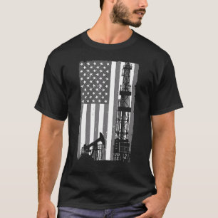Camiseta Bandera de perforación de plataforma petrolera est