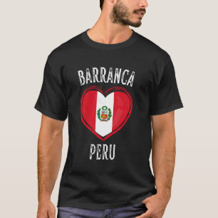 Camiseta Bandera de Perú Corazón Ciudad de Barranca