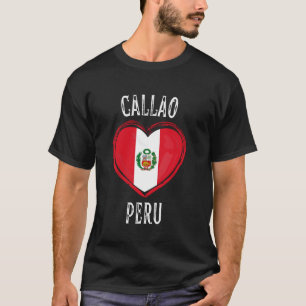 Camiseta Bandera de Perú Corazón Ciudad de Callao