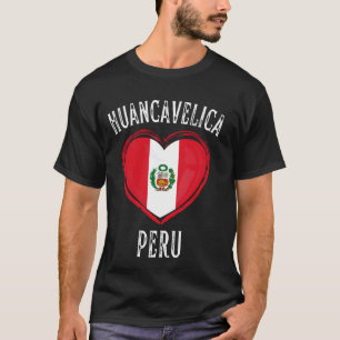 Camiseta Bandera de Perú Corazón Ciudad Huancavelica