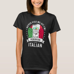 Camiseta Bandera de Perú Italia crece humor orgullo ciudada