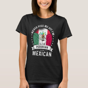 Camiseta Bandera de Perú México crece orgullo de humor ciud