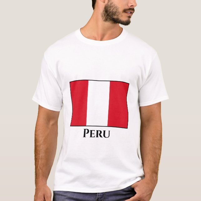 Camiseta Bandera de Perú (Peruana) (Anverso)