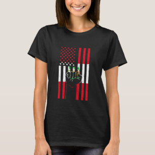Camiseta Bandera de Perú Puño en Alto USA América Orgullo P