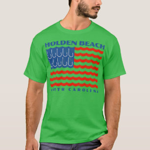 Camiseta Bandera de pesca de Holden Beach North olina