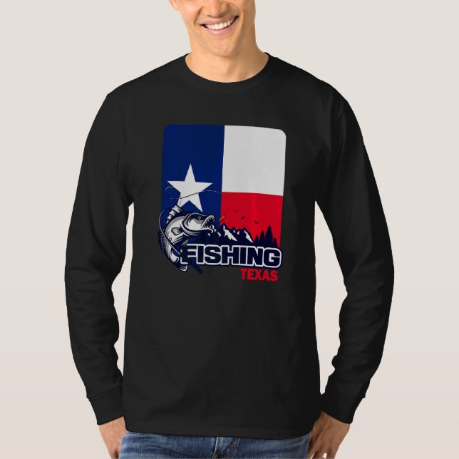 Camiseta Bandera De Pesca De Texas En Texas (Anverso)