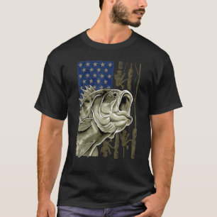Camiseta Bandera De Pesca De Usa Camo