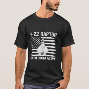 Camiseta Bandera de piloto militar F 22 Raptor Muerte desde
