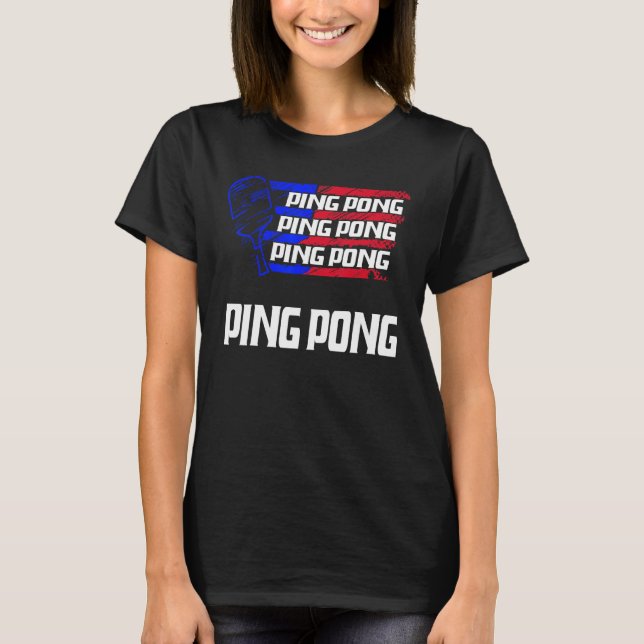 Camiseta Bandera de ping pong, hombre de EE.UU. (Anverso)