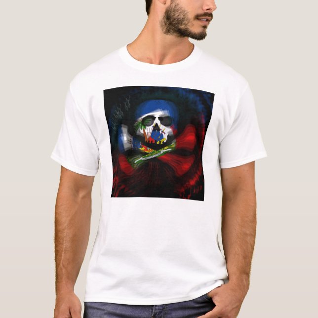 Camiseta Bandera de pirata haitiana (Anverso)