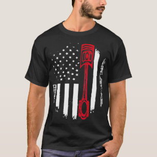 Camiseta Bandera de Piston USA de mecánica automática estad