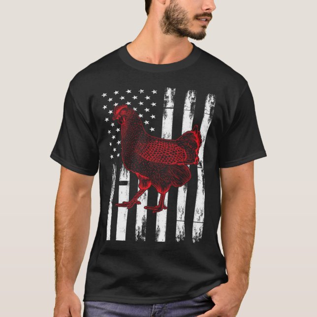 Camiseta Bandera de pollo genial (Anverso)