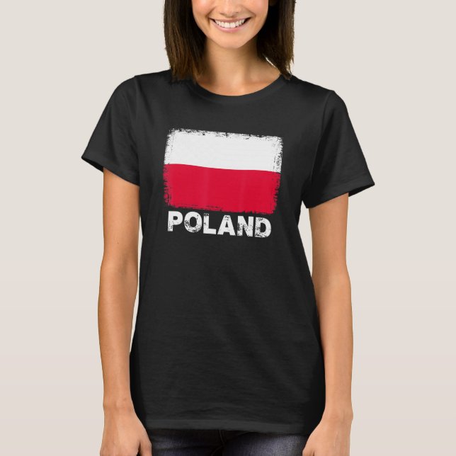Camiseta Bandera de Polonia apoya a mujeres polacas (Anverso)